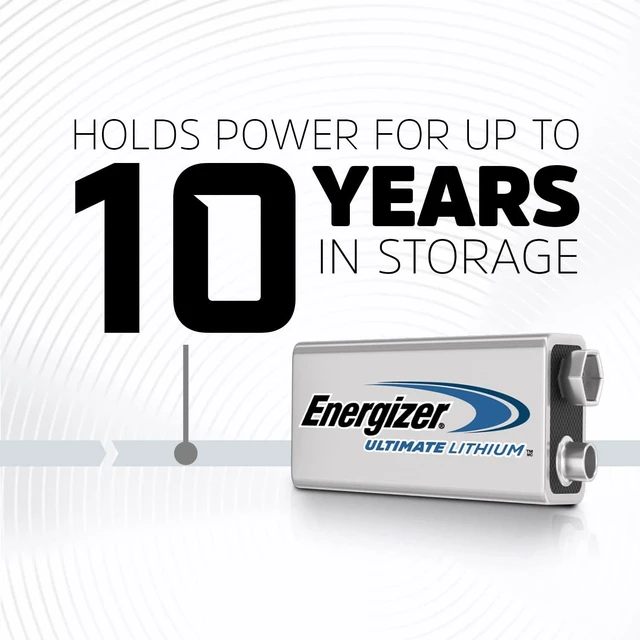 Alt view image 3 of 7 - Energizer Ultimate Lithium 9V Batteries (2 Pack), 9 Volt Lithium Batteries