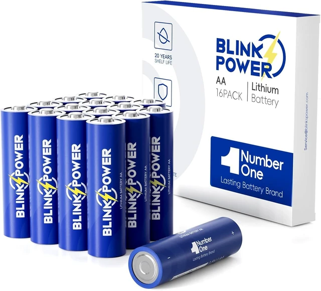 Main image of Blinkspower Lithium Batteries AA 16 Pack, No.1 Lasting, 1.5V