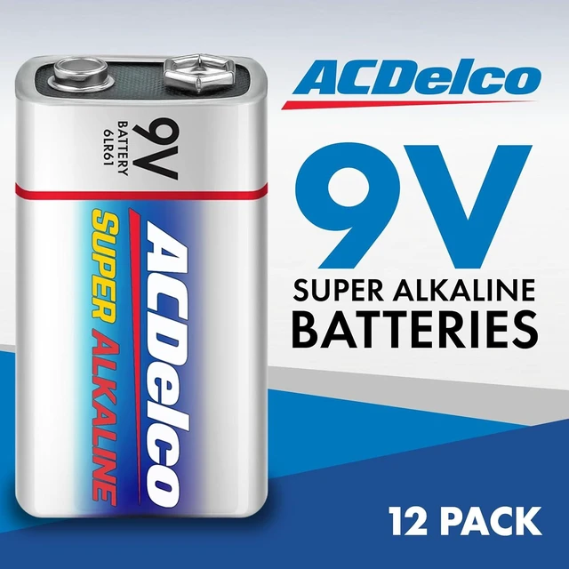 Alt view image 2 of 6 - ACDelco 12-Count 9 Volt Batteries, Maximum Power Super Alkaline Battery, 7-Year Shelf Life, Recloseable Packaging