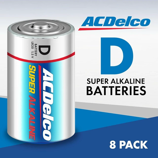 Alt view image 2 of 6 - ACDelco 8-Count D Batteries, Maximum Power Super Alkaline Battery for Home and Office, 7-Year Shelf Life, Reclosable Packaging