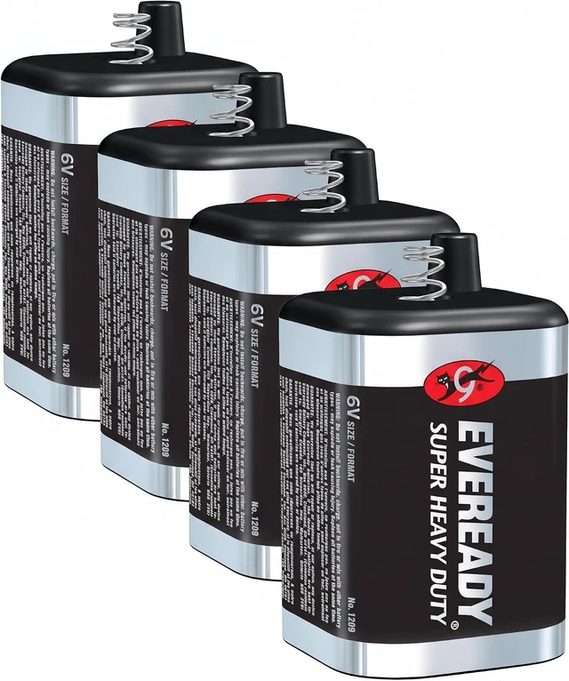 Main image of Eveready Super Heavy Duty 1209 6 Volt Spring Lantern Battery (Pack of 4)