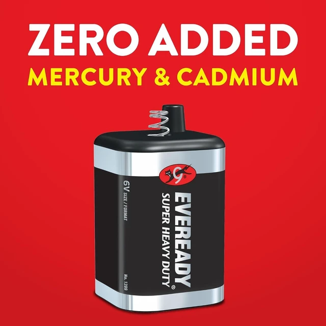 Alt view image 4 of 7 - Eveready Super Heavy Duty 1209 6 Volt Spring Lantern Battery (Pack of 4)