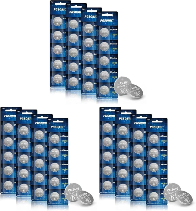 Main image of PGSONIC 60 Pack CR2450 3V Lithium Coin Battery