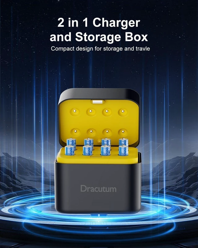 Alt view image 7 of 7 - Rechargeable AAA Batteries with Charger 8-Pack, 1300mWh 2H Fast Charge