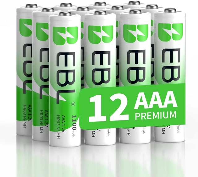 Main image of EBL Rechargeable AAA Batteries 1100mAh Ni-MH AAA Batteries 12 Pack 1.2V