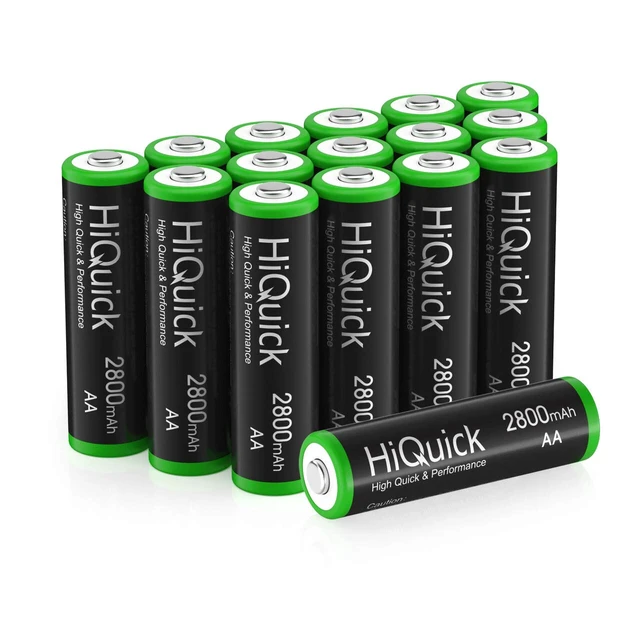 Main image of HiQuick AA Rechargeable Batteries 2800mAh - High Capacity Performance 16 Pcs Rechargeable AA Battery