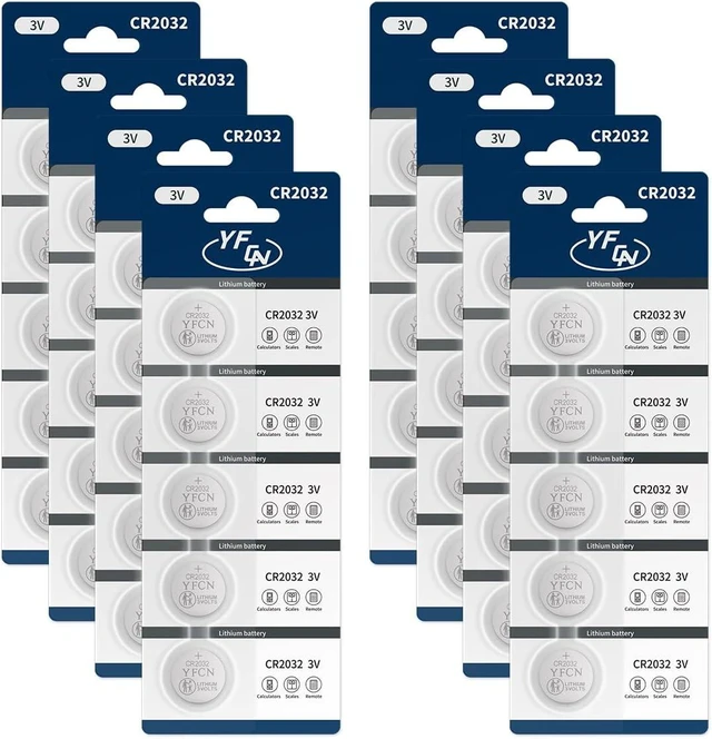 Main image of YFCN CR2032 Battery 3V Lithium Battery 40 Count Pack CR2032 Batteries - CR 2032 Coin Cell Batteries for AirTag, Key Fob, Remotes- 10 Years Shelf Life