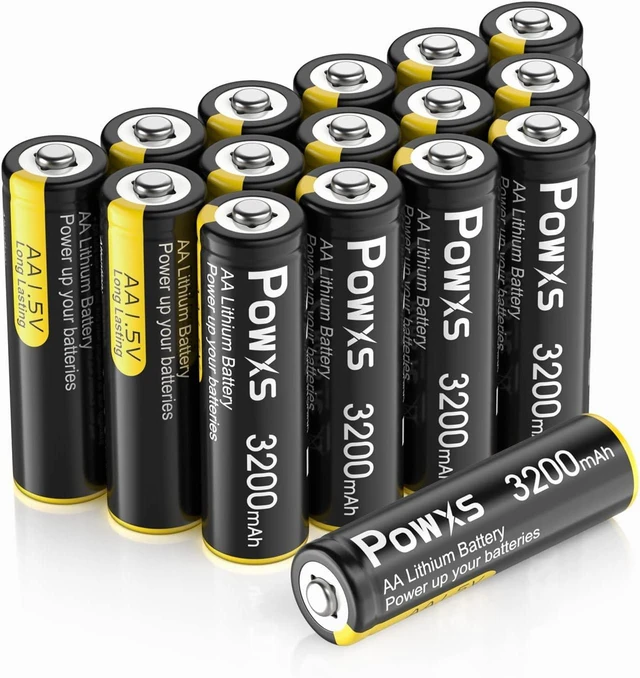 Main image of POWXS 3200mAh 1.5V AA Lithium Batteries 16 Pack