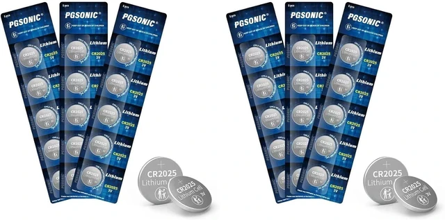 Main image of PGSONIC CR2025 3V Lithium Battery (15pcs) (Pack of 2)