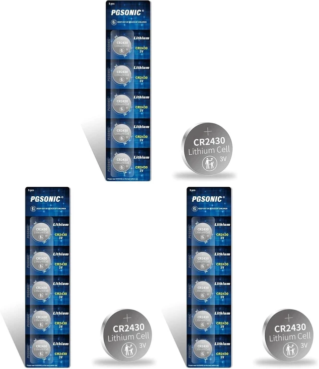 Main image of PGSONIC CR2430 3V Lithium Battery (5pcs) (Pack of 3)