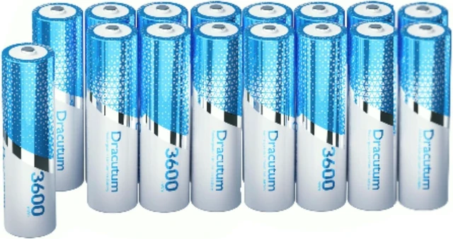 Main image of 3600mWh Rechargeable Lithium AA Batteries, 16 Pack Long Lasting 1.5V AA Li-ion Rechargeable Batteries for Blink Camera, Flashlight, Microphone, Clocks,Remote Control and More