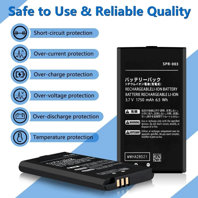 Alt view image 3 of 6 - OSTENT 1750mAh 3.7V Rechargeable Li-ion Battery Pack for Nintendo New 3DS LL/XL Console