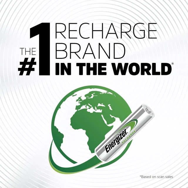 Alt view image 7 of 7 - Energizer Recharge Universal Rechargeable AAA Batteries (4 Pack), Triple A Batteries