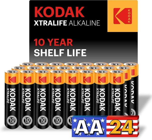 Main image of KODAK AA Alkaline Batteries (24 Pack) Double A Battery, LR6, 1.5V