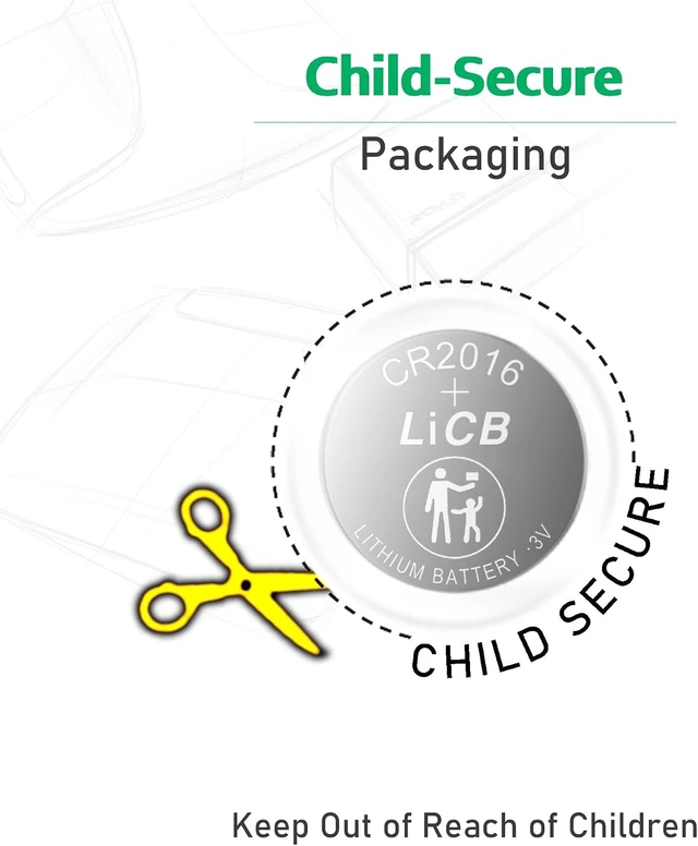 Alt view image 6 of 7 - LiCB CR 2016 Battery,CR2016 Lithium Batteries,3 Volt Coin & Button Cell (40 Pack)