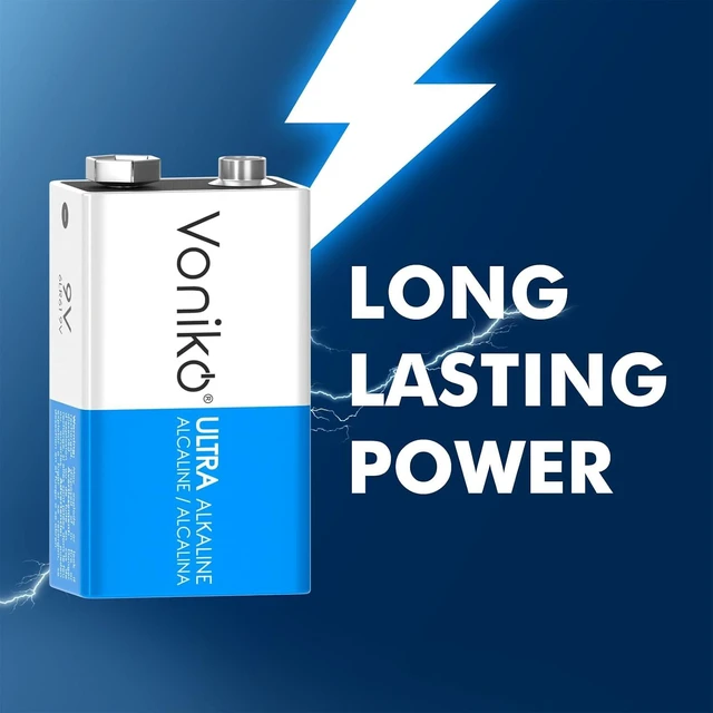Alt view image 2 of 6 - Voniko 9V Batteries - Alkaline 9V Battery 16 Pack - Ultra Long Lasting with a 7 - Year Shelf Life
