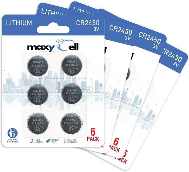 Main image of 2450 CR2450 Lithium Coin Cell Battery 3V High-Capacity Long-Lasting Reliable Power for Watches, Key Fobs, Fitness Trackers, Medical Devices, Thermometers, Leak-Proof Design DL2450 (24 Pack)