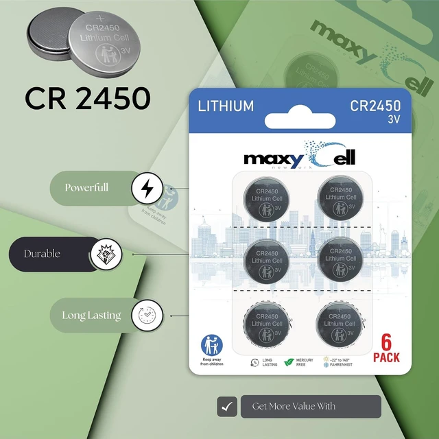 Alt view image 3 of 7 - 2450 CR2450 Lithium Coin Cell Battery 3V High-Capacity Long-Lasting Reliable Power for Watches, Key Fobs, Fitness Trackers, Medical Devices, Thermometers, Leak-Proof Design DL2450 (24 Pack)