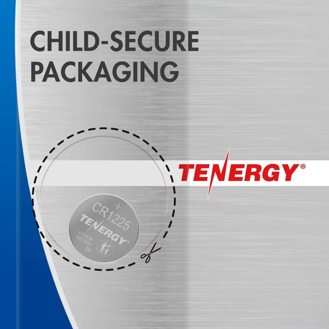 Alt view image 7 of 7 - Tenergy 3 Volt Battery CR1225, Button Cell Batteries, Ideal for Thermometers, Key Fobs, Laser Pointers, Medical Devices, Calculators, and More, 20 Count (Pack of 2)
