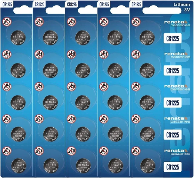 Main image of Renata CR1225 Batteries - 3V Lithium Coin Cell 1225 Battery (25 Count)