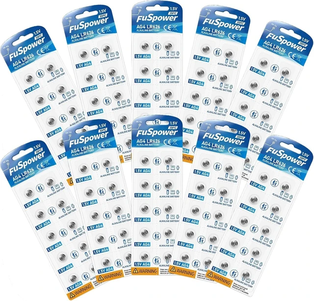 Main image of SR626SW Watch Battery AG4 LR626 Battery 376 377 1.5v Alkaline Coin Cells (100 Count (Pack of 1))