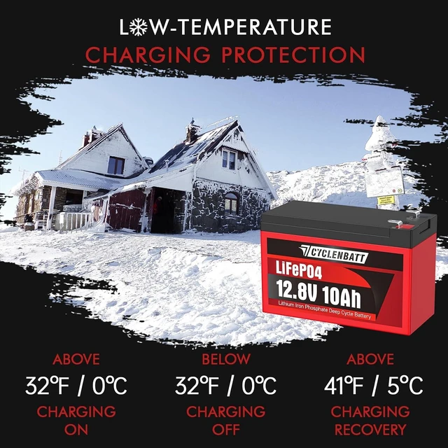 Alt view image 3 of 7 - CYCLENBATT 12V 10Ah LiFePO4 Lithium Battery, UL Certified, 5000+ Cycles
