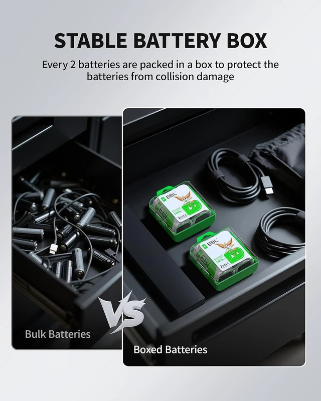 Alt view image 3 of 7 - EBL D Rechargeable Batteries (4 Counts) and Universal Battery Charger