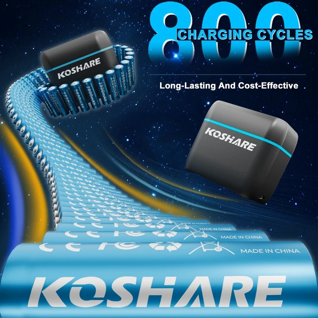 Alt view image 4 of 7 - 16Pcs Rechargeable Ni-MH AA Batteries 1.2V 2800mAh with Chargers