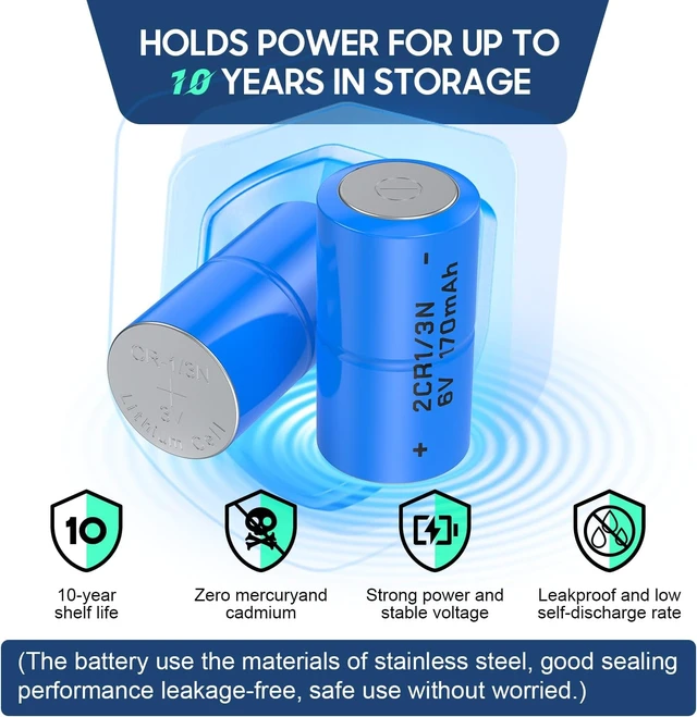 Alt view image 4 of 7 - 4 Batteries 2CR1/3N 6 Volt Dog Collar Receiver Battery