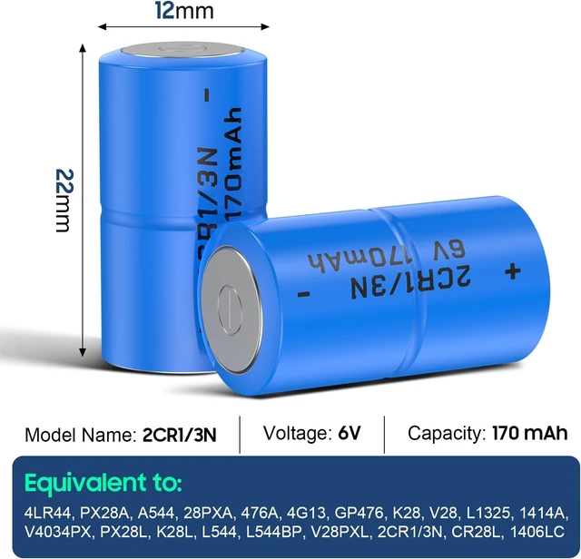 Alt view image 6 of 7 - 4 Batteries 2CR1/3N 6 Volt Dog Collar Receiver Battery
