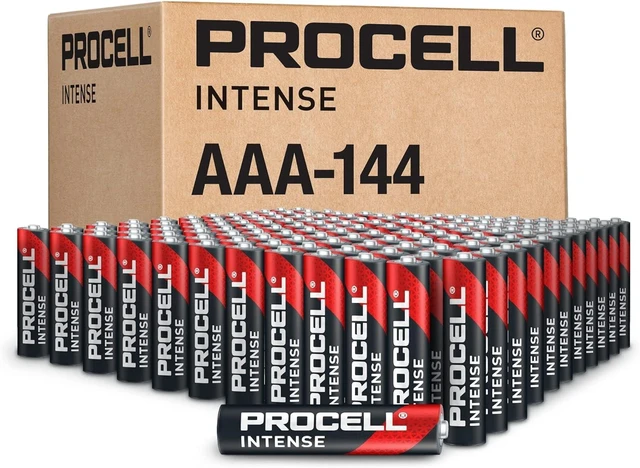 Main image of PROCELL Alkaline Intense AAA Batteries, 1.5V Alkaline AAA for High Drain Professional Devices, Triple A Battery with Long-Lasting Power, All-Purpose AAA Industrial Batteries, 144-Count Bulk Pack