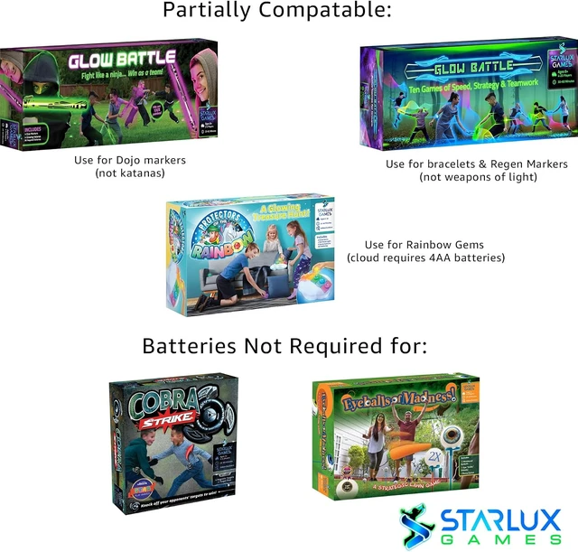 Alt view image 4 of 6 - Starlux Games Battery Replacement Set | 48 CR1220 Batteries | for Capture the Flag Redux, Cosmic Kick the Can, Dive Diamonds & More | Compatible with Other Electronic Toys and Outdoor Toys for Kids