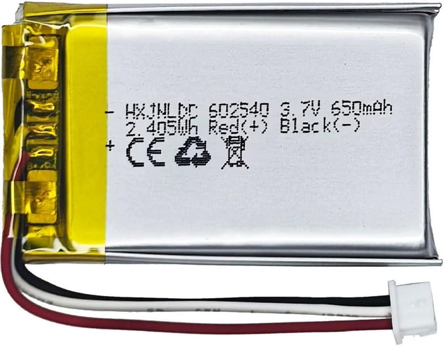 Main image of DC 3.7V 650mAh 602540 Rechargeable Lithium Battery for Sennheiser Momentum 2.0 HD 4.40 HD 4.50 450BT Urbanite XL Wireless Bluetooth Headphones Aerox 9 Aerox 5 Mouse