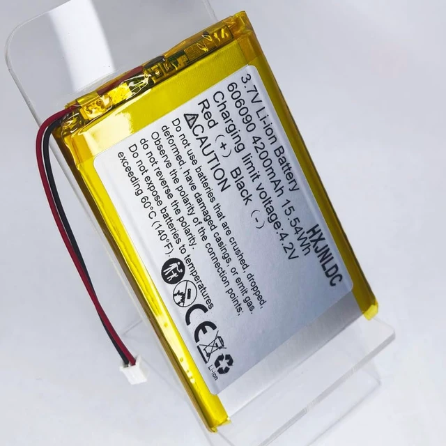 Alt view image 6 of 6 - DC 3.7V 4200mah 606090 Rechargeable Lithium Polymer Replacement Battery for DIY 3.7-5V Electronic Products with Built-in 2-Wire Battery Replacement, Mobile Energy Storage Power Supply.