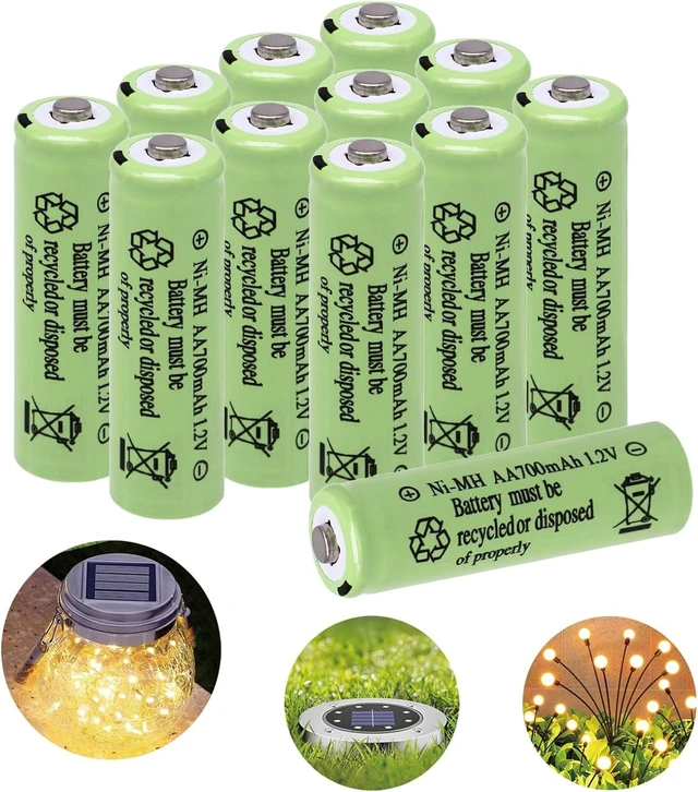 Main image of 1.2V AA 700mAh Rechargeable Battery for Solar Garden Pathway Light