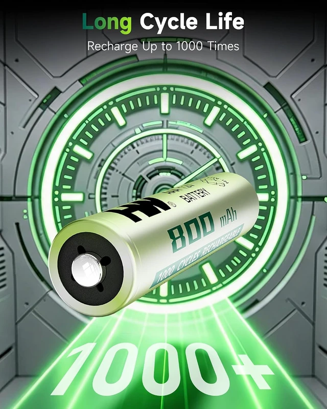 Alt view image 3 of 7 - HW Rechargeable AAA Batteries 16-Pack, NiMH, 800mAh, 1.2V