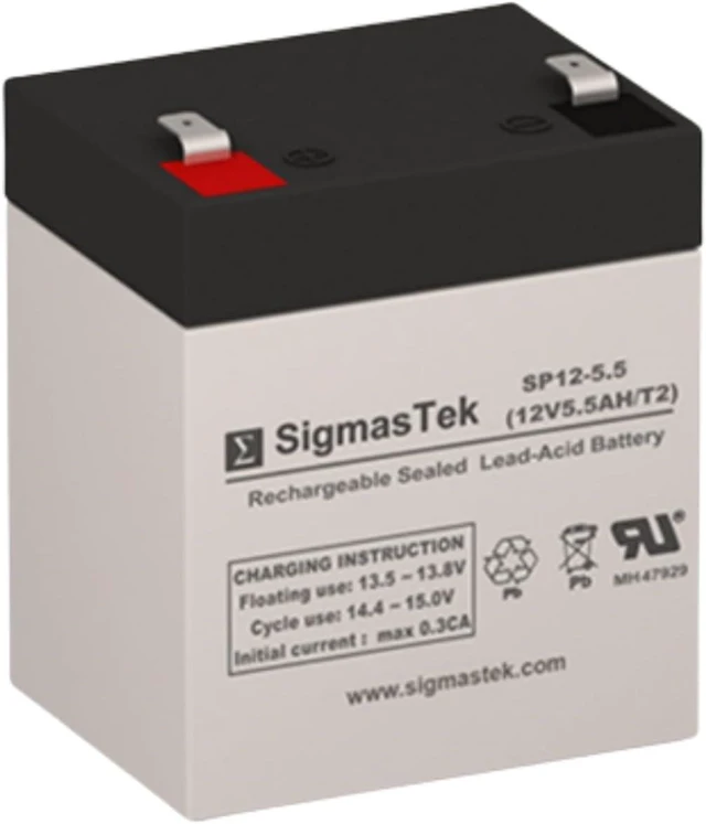 Main image of SP12-5.5HR 12 Volt 5.5 AmpH SLA Battery with F2 Terminal