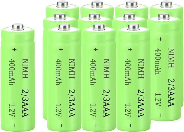 Main image of 1.2V 2/3 Size AAA400mah NiMh Batteries for DIY LED Solar Light 12Pcs