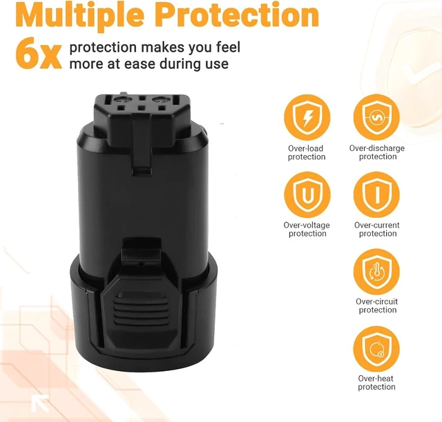 Alt view image 5 of 7 - Shentec 3000mAh 12V Li-ion Battery fits Ridgid R82007 R82008 AC82008