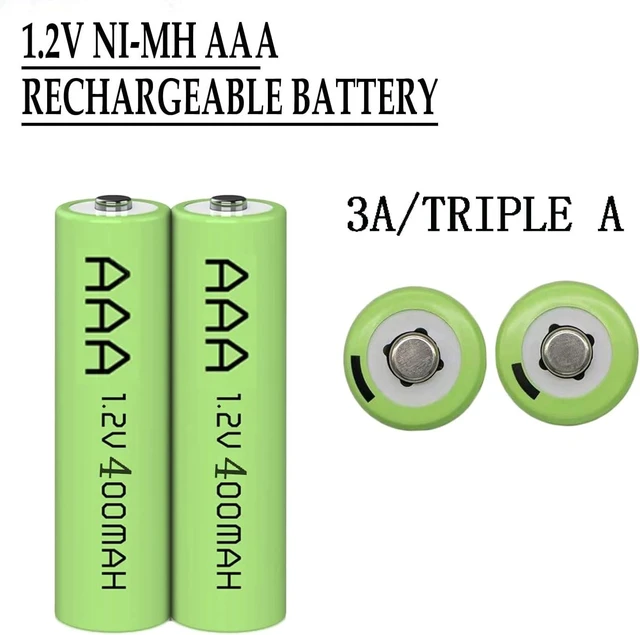 Alt view image 2 of 7 - AAA400mAh NiMh Solar Rechargable Batteries Triple A Size12 Pcs