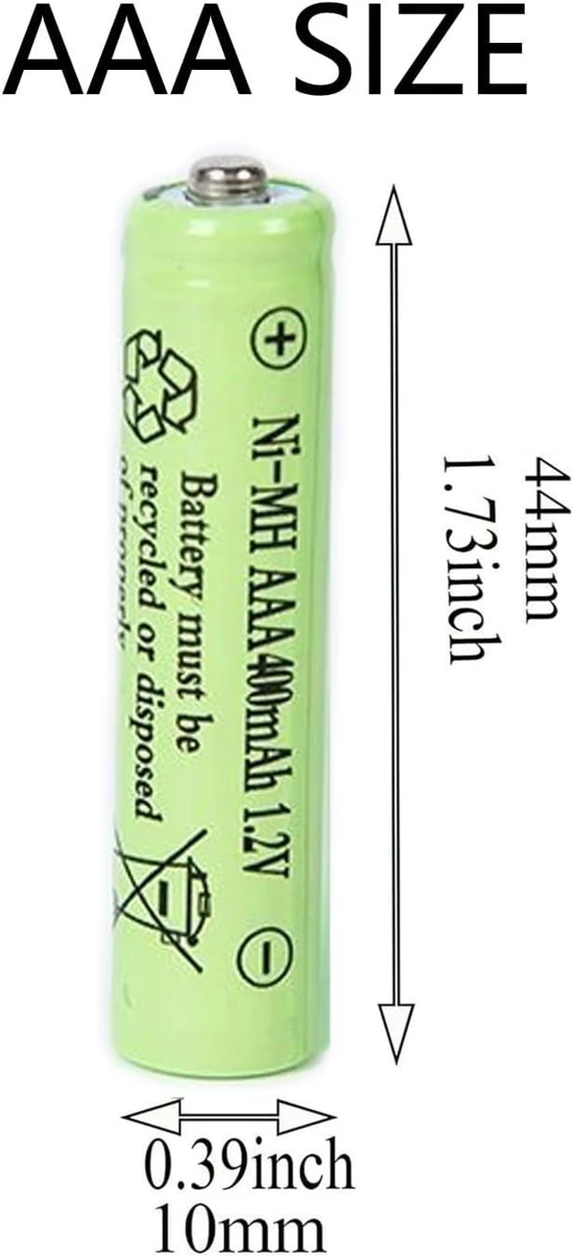 Alt view image 4 of 7 - AAA400mAh NiMh Solar Rechargable Batteries Triple A Size12 Pcs