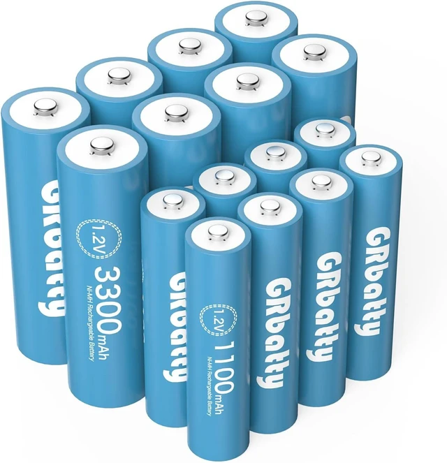 Main image of Rechargeable AA Batteries NiMH, 3300mAh 1.2V, High Capacity (8AA+8AAA)