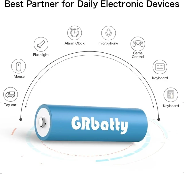 Alt view image 4 of 7 - Rechargeable AA Batteries NiMH, 3300mAh 1.2V, High Capacity (8AA+8AAA)