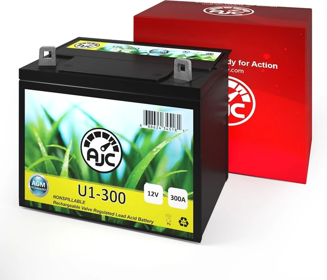 Alt view image 2 of 5 - AJC Battery Compatible with Cub Cadet XT1 ST54 U1 Lawn Mower and Tractor Battery