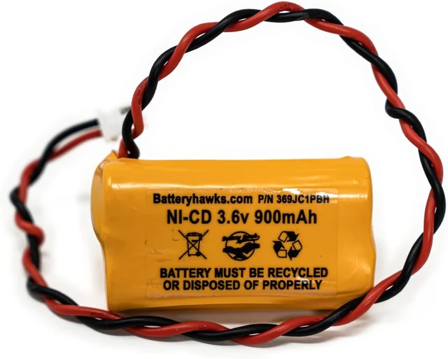 Alt view image 2 of 6 - AA900MAH 3.6V 6200RP 6200-RP Exitronix 10010037 253799 TOPA 3.6v 900mAh Ni-CD Battery Pack for Exit Sign Emergency Light Fire (8 Pack, 8, Count)
