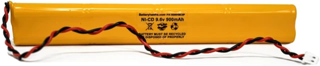 Alt view image 2 of 6 - BBAT0043A Unitech BAT9.6V700 AA900MAH 9.6V ELB-B003 Lithonia ELB-B004 9.6v 900mAh Ni-CD Battery Pack Replacement for Exit Sign Emergency Light Fire Batteryhawk, LLC (12 Pack, 12, Count)