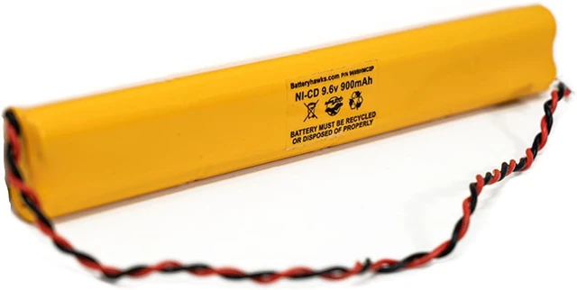 Alt view image 3 of 6 - BBAT0043A Unitech BAT9.6V700 AA900MAH 9.6V ELB-B003 Lithonia ELB-B004 9.6v 900mAh Ni-CD Battery Pack Replacement for Exit Sign Emergency Light Fire Batteryhawk, LLC (12 Pack, 12, Count)