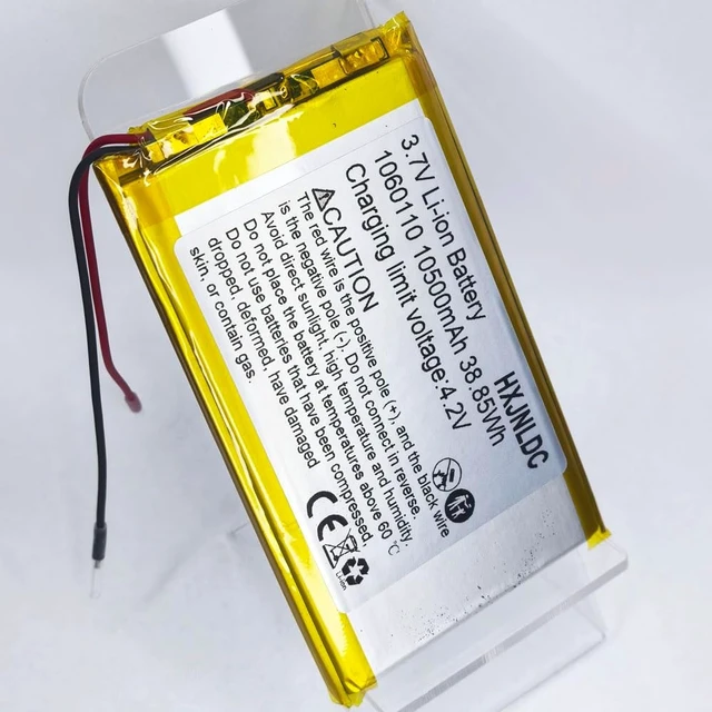 Alt view image 6 of 6 - DC 3.7V 10500mah 1060110 Rechargeable Lithium Polymer Replacement Battery for DIY 3.7-5V Electronic Products with Built-in 2-Wire Battery Replacement, Mobile Energy Storage Power Supply.