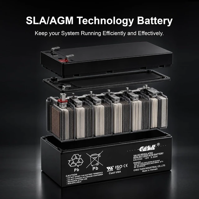 Alt view image 7 of 7 - Casil Replacement Battery for APC Back UPS ES 350