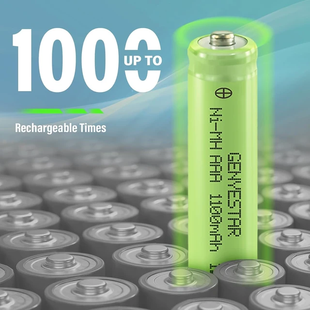 Alt view image 4 of 7 - AAA Rechargeable Batteries 1100mAh High Capacity Performance 1.2V, Per Charged Ni-MH Triple A Batteries Low Self Discharge AAA Rechargeable Battery